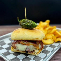 a sandwich and fries